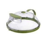 Microwave Cover, Kitchen Accessory with Splash Guard and Colander, Breathable Lids, Multi-Function Washing Basket, Medium Ventilated Lid