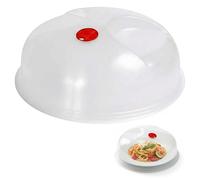 Microwave Cover with Steam Outlet - 24.5cm Plastic Lid to Prevent Splashes, Spills, and Messes, Ideal for Efficient and Safe Food Heating in Microwave
