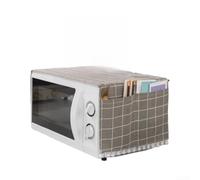 Microwave Dust Cover Polyester Cotton Grey Trapezoid(Gray grid)