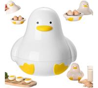 Microwave Egg Boiler - 4-Egg Cooker for Hard, Soft & Medium Boiled Eggs,Duck Shaped Poachers Boiled Egg Cooker Microwave Hardboiled Egg Maker,Microwave Egg Cooker, Quick & Easy, Microwave Safe