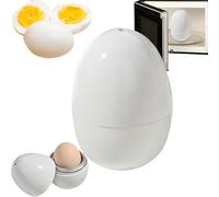 Microwave Egg Boiler for 1 Eggs Poachers Boiled, Kitchen Egg Steamer, Boiled Eggs Poachers with Lid, Rapid Eg g Cooking Appliances, Eg g Steamer for Hard Soft BoiledS Eggss (White)