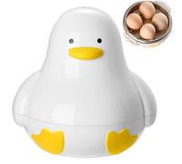 Microwave Egg Boiler for 4 Eggs, Cute Duck Shape Microwave Eggs Steamer, Boiler Steamers Gadgets Cook Soft and Hard Boiled Egg, Dining Steamer for Quick & Easy Breakfast Maker