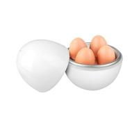 Microwave Egg Boiler for 4 Eggs Poachers Boiled Egg Cooker Microwave only 8 Minutes for Hard Soft Boiled Egg Cooker Steamer Rapid Egg Cooking Appliances, Dishwasher Safe, White