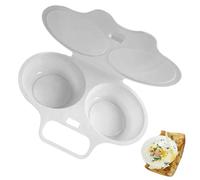 Microwave Egg Cooker - 2-Cavity Boiled Egg Steamer | PP Eggs Boiler Timer, DIY Breakfast Tool for Sandwiches, Pita Bread, Fried Eggs, Hard Or Soft Boiled