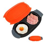 Microwave Egg Cooker,Multi-Use Silicone Microwavable Egg Cooker Poacher for Breakfast Sandwiches 2-Cavity Poacher Cups Portable for Home,Travel