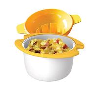 Microwave Egg Cooker Poacher Scramble Omelet Eggwich Maker with Silicone Handles Yolk Separator and Shell Cracker