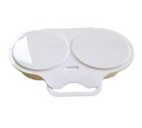Microwave Egg Poacher 2 Plastic Egg Poacher Microwave White Poached Egg Maker,Microwave Egg Cooker, Double Cups Egg Boiler Breakfast Cookware for Kitchen Gadgets