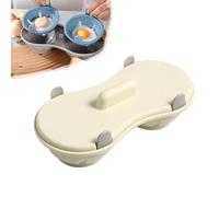 Microwave Egg Poacher Egg Cooker, 2 Cavity Silicone Draining Egg Boiler, Non-Stick Poached Egg Cups Kitchen Cooking Gadget