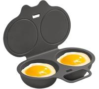 Microwave Egg Poacher, Egg Poachers with Lid & Handle | Microwave Egg Boiler Poacher, Reusable Nonstick Poached Egg Maker, Quick Oil-Free Cooking For Home Breakfast A-Gray 1pc