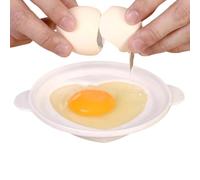 Microwave Egg Poacher Heart Shaped Cooking Tool With Lid For Kitchen Dorms | Compact 6.2x5.1x2 Inch Frame Provides Quick Egg Cooking With Heart Shaped Mold Perfect For Breakfast Home College Restaurant