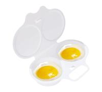 Microwave Egg Poacher, Reusable Double Cup Cooker With Lid, 2 Cavity Nonstick Maker, Home Kitchen Gadgets