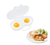 Microwave Egg Poacher, Reusable Poached Egg Maker Microwave Egg Cooker, Double Cups Egg Boiler Breakfast Cookware for Kitchen Gadgets (1 Pcs)