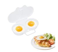 Microwave Egg Poacher, Reusable Poached Egg Maker Microwave Egg Cooker, Double Cups Egg Boiler, Kitchen Gadgets (1 Pcs)