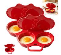 Microwave Egg Poacher to Poach 2 Eggs for Kitchen Cooking Tool | Poached Egg Maker Microwave with Lid & Handle,Quick-Heat Microwave Egg Cooker,Nonstick Poached Egg Maker