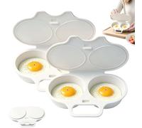 Microwave Egg Poacher to Poach 2 Eggs for Kitchen Cooking Tool | Poached Egg Maker Microwave with Lid & Handle,Quick-Heat Microwave Egg Cooker,Nonstick Poached Egg Maker