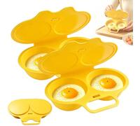 Microwave Egg Poacher to Poach 2 Eggs for Kitchen Cooking Tool | Poached Egg Maker Microwave with Lid & Handle,Quick-Heat Microwave Egg Cooker,Nonstick Poached Egg Maker