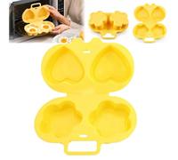 Microwave Egg Poacher with Lid & Handle - Dual Cavity Microwave Egg Cooker | Microwave Egg Fryer,Microwave Maker for 2 Eggs Eggwich & Egg McMuffin