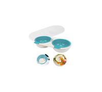 Microwave Egg Poachers, Portable Egg Cooker for Microwave, 2 Cavity Silicone Egg Poacher Microwave Egg Cooker, Poached Egg Maker Egg Cooker Kitchen
