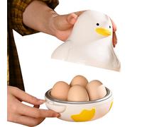 Microwave Egg Steamer, Capacity Duck Shape Poacher, 6.02x5.91 Inches, Microwaves Hard Soft Poached Maker, Fast Breakfast Cooking Tool for Kitchen Dining Convenience, White