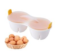 Microwave Egg Steamer, Hardboiled 2-Cavity Maker, Nonstick Poached Egg Maker, Heat Resistant Microwave Poacher With Lid, Boiler Kitchen Gadgets Cook Soft And Hard Boiled Eggs