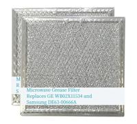 Microwave Filter Replacement 6.81" x 6.34" Fits GE WB02X11534 Samsung DE63-00666A and More Microwave Grease Filter - Freshens & Filters Kitchen Air for Over-the-Range Microwave Vent Fans (2-Pack)