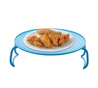 Microwave Folding Tray - 9.25 Inch Microwave Stacker Rack | ABS Plate Holder Food Splash Cover Transport Tray With Handles