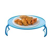 Microwave Folding Tray Microwave Plate Stacker, 2 Pcs Round Steaming Rack Microwave Stacker Baking Oven Tray For Bacon Frozen Snacks Cooking Supplies