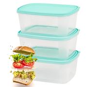 Microwave & Freezer Safe Reusable Plastic Food Storage Container Boxes Complete With Airtight Lids (8 Containers With Lids, 1L)