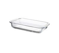 Microwave Glass Baking Dish Oven Microwave Special Utensils Household Fishing Juice Seafood Plate Steam Plate Rectangular Plate for Wedding Gift(2L)