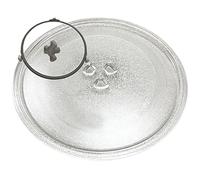 Microwave Glass Plate 9.6''Microwave Plate 270mm Glass Turntable Plate 25.5cm Microwave Oven Cooking Plate, Replacement Flat Base Glass Tray For Small Microwaves, Dishwasher Safe ( Size : Diameter 27c