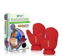 Microwave Hand Warmers Gloves - Pair of Hot Mitts red medium