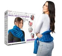 Microwave Heating Pad for Lower Back Pain Relief, Moist Heating Pad for Neck & Shoulders, Cramps, Microwavable Heating Pads 71" Ties, Heat Pack Warm Compress Heat Wrap, Flaxseed Rice Hot Bag (Blue)
