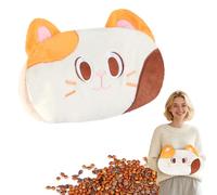 Microwave Heating Pad for Multi-Use, Orange Cat Plush Pillow, Hand Muff, Microwavable Hand Warmer, Belly, Back, Cozy Gift for Women and Girls- 9" x 13.3", 2.2 lbs
