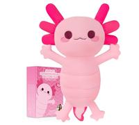 Microwave Heating Pad for Pain Relief Unisex Heat Pad Plush Coolable Heatable Heated Pad for Back Pain Relief, Cute Plush Axolotl Heat Pad for Cramp,Neck, Shoulder, Gifts for Women Girls (Pink)