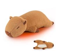 Microwave Heating Pad for Pain Relief, Weighted Capybara Plush 2lb Microwave Heating Pad Plushie Capybara Weighted Plush Heated Pads for Stress Relief, Cuddly Gift for Unisex(Light Brown Capybara)