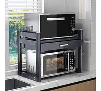 Microwave Holder Rack - Metal Kitchen Storage Shelf, Organizer Unit for Ovens, Simple Assembly, Perfect for Home Kitchen Storage Solutions