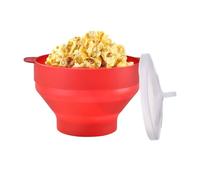 Microwave Hot Air Popcorn Maker - Silicone 12cm | Microwave Popcorn Maker Heat Resistant Microwave opcorns Maker | Reusable with Lid for Kitchen Restaurant