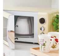 Microwave Jug or Kettle with Lid & Stay Cool Handle - Dishwasher Safe Double Wall Insulated Microwavable Container for Heating Water, Milk, Soup, Gravy & More - 800ml Capacity, H15 x W16.5cm Diameter