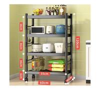Microwave Kitchen Shelf Cart 4-5 Tier Rolling Coffee Station Space-Saving Storage nizer with Shelves Perfect for Kitchen nization and Utility.
