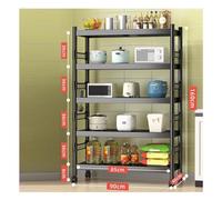Microwave Kitchen Shelf Cart 4-5 Tier Rolling Coffee Station with Storage Shelves Space-Saving nizer for Kitchen and Dining Room Mobile Utility Storage Solution