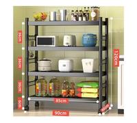 Microwave Kitchen Shelf Cart 4-5 Tier Utility nizer Rolling Coffee Station Space-Saving Design with Storage Shelves for Home & Office Use