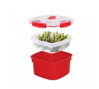 Microwave Lunch Box Rice/Soup/Vegie Steamer Container Hot Food Bowl Klip-It