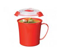 Microwave Lunch Box Rice/Soup/Vegie Steamer Container Hot Food Bowl Klip-It