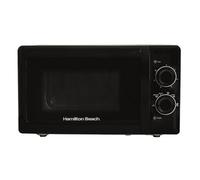 Hamilton Beach Microwave, 20L, 700W, Stainless Steel Cavity, Manual Control, 5 Power Levels, Quick Defrost, 30 Minute Timer, Black - HBMX79SSB