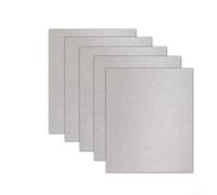 Microwave Mica Waveguide Cover 12x15cm Heat Resistant Natural Mica Sheet 0.4mm Thick for Oven Repair Mica Plate 5-Pack Trim to Fit Size High Temp Insulating Mica Board 120x150mm Safe Flexible Mica