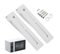 Microwave Mounting Bracket, Foldable Stainless Steel Wall Stand, Adjustable Oven Rack Support, Ideal for Home Kitchen Organization, Space-Saving Appliance Storage Solution