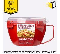 SISTEMA MICROWAVE LUNCH BOX BOWL PORRIDGE NOODLE SOUP MUG BPA Free CLIP ON LID