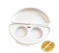 Microwave Omelette Mould with 2 Poached Egg Cavities and Utensils | Poached Egg Cooking Tool Home Student Room Camper Van Breakfast