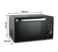 Smad 34L Microwave Oven 1000W Convection Grill Touch control Easy Clean Black