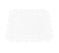 Microwave Oven Cover 22 Inch Square Polyester White Lace Border
